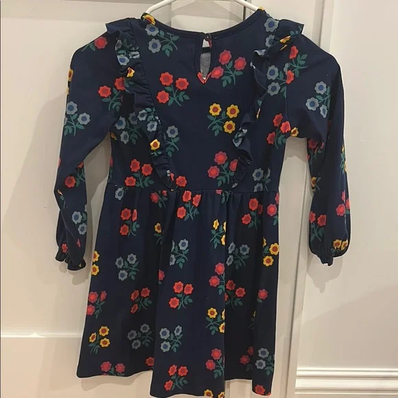 Biden Girls Dress Navy with Multicolor Flowers - Picture 2 of 3